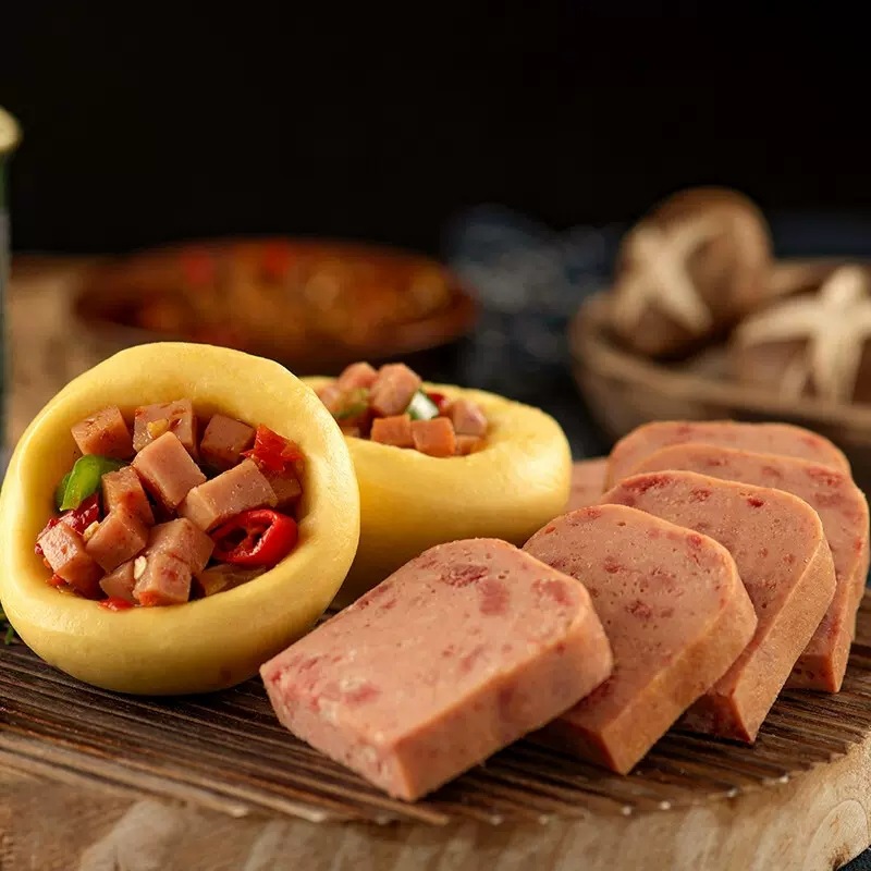COFCO Merlin Ham Luncheon Meat Canned 340g Meat Stocking Cooked Food Reserve Food Wholesale Hot Pot Companion