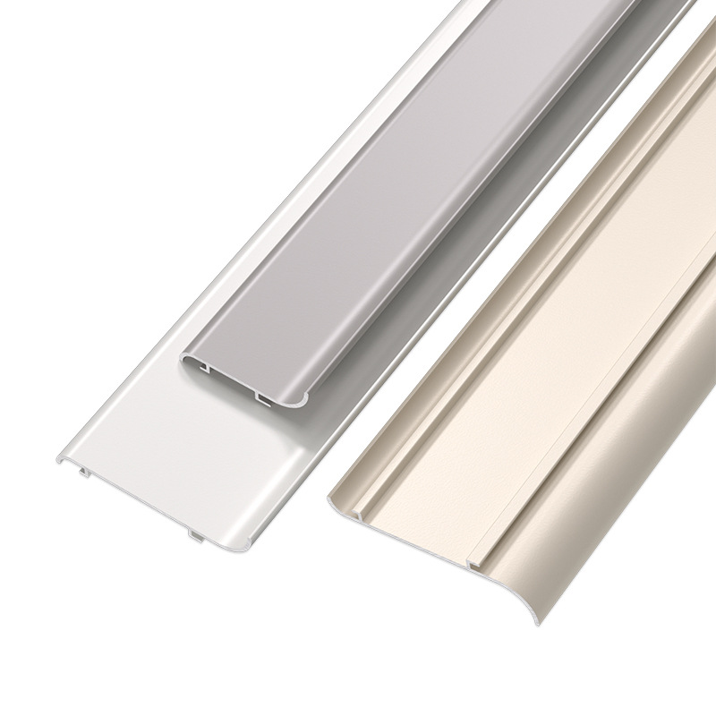 Aluminum Alloy Thickened Skirting Line Metal Buckle Type Ultra-thin Arc 4cm/6/8cm Very Narrow Corner Footline