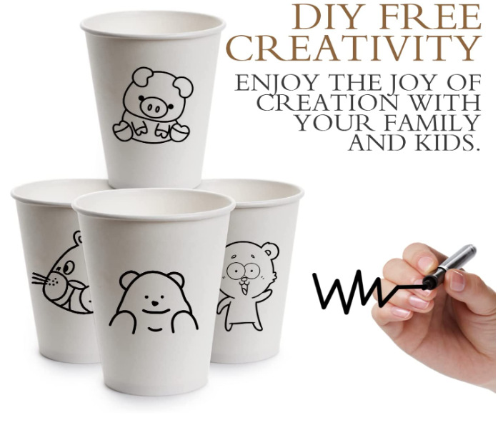 Disposable paper cup printing factory thick printing can be wholesale whole box