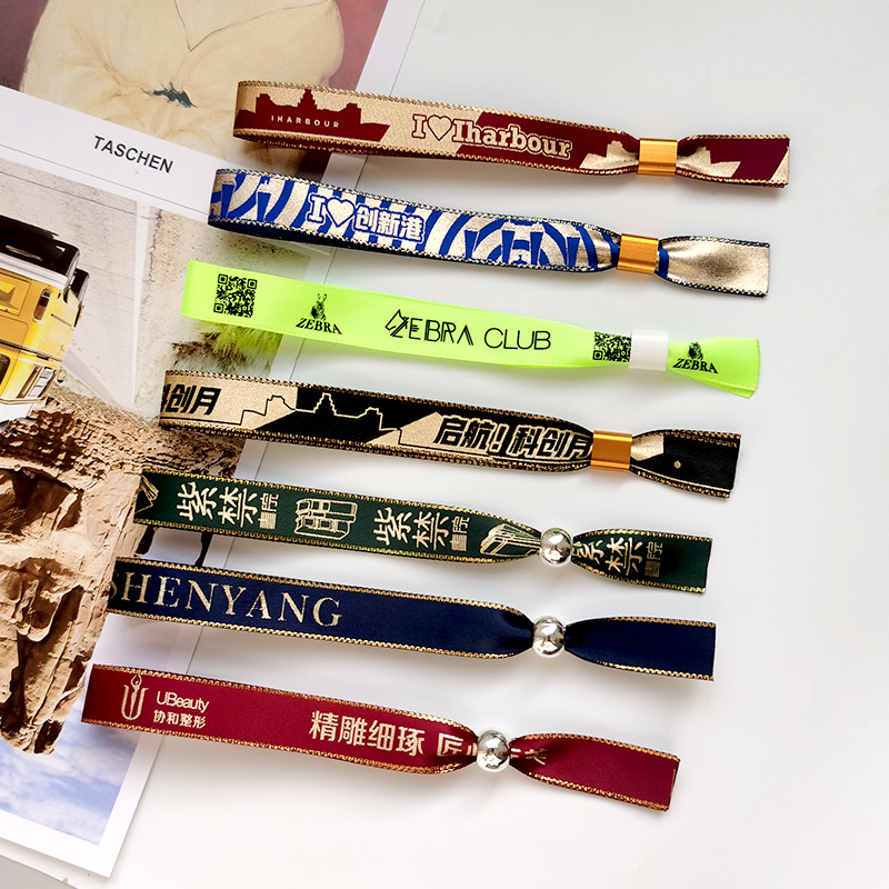 Disposable Ribbon Bracelet Event Admission Trial Music Festival Wristband Team Ticket Meeting Sign-In Polyester Wrist