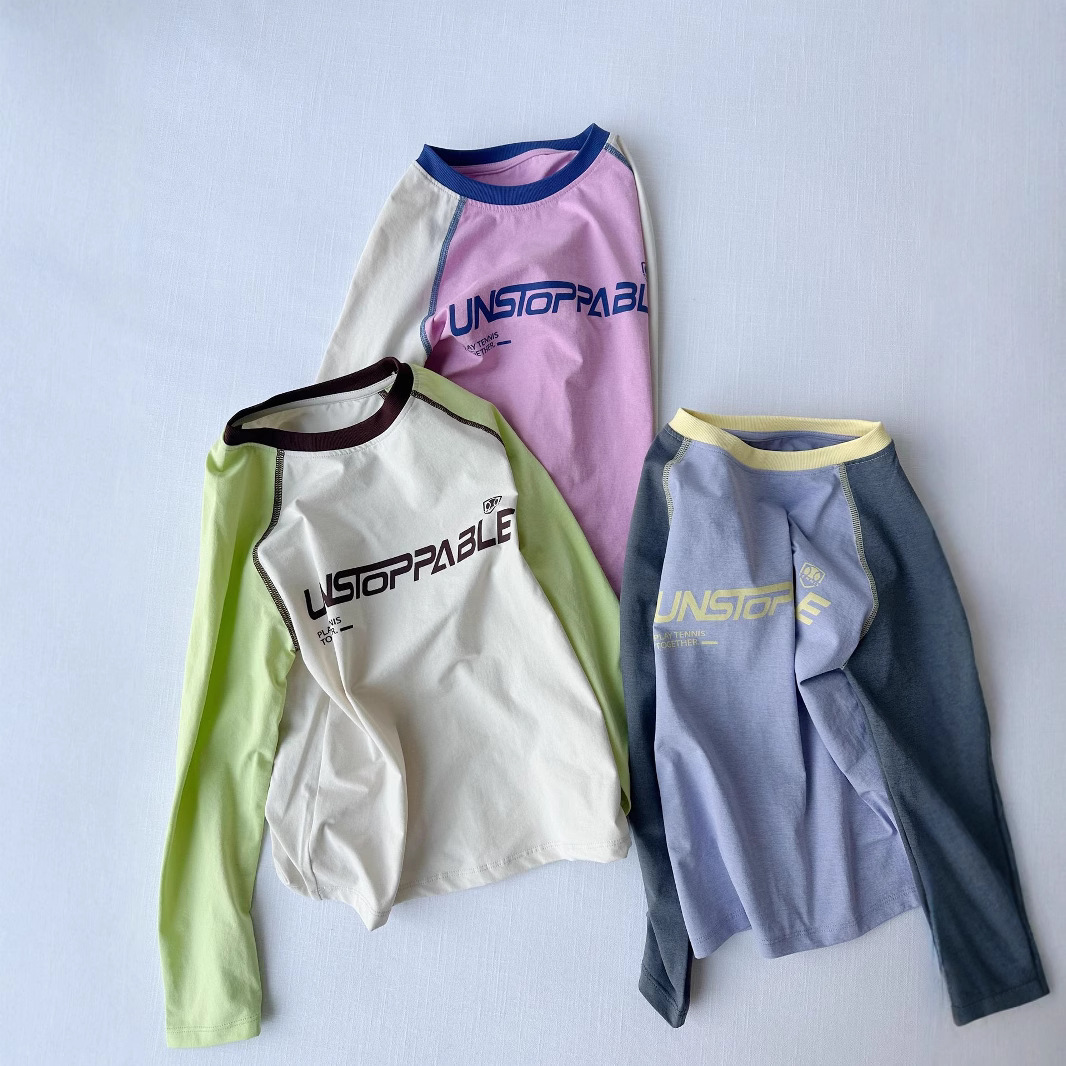 R25C53 Kids Moisture Absorption Quick-Drying Long-Sleeve T-Shirt