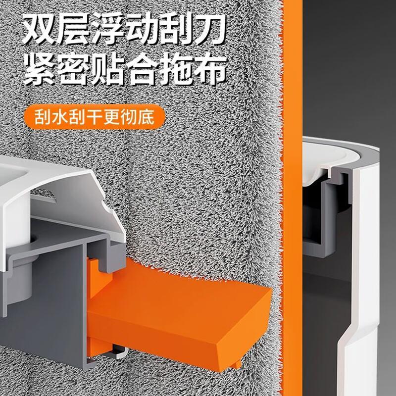 € Flat Mop with Bucket, Hands-Free Washing, Household Lazy Mop, Rotating Mop, No-Wash Mop