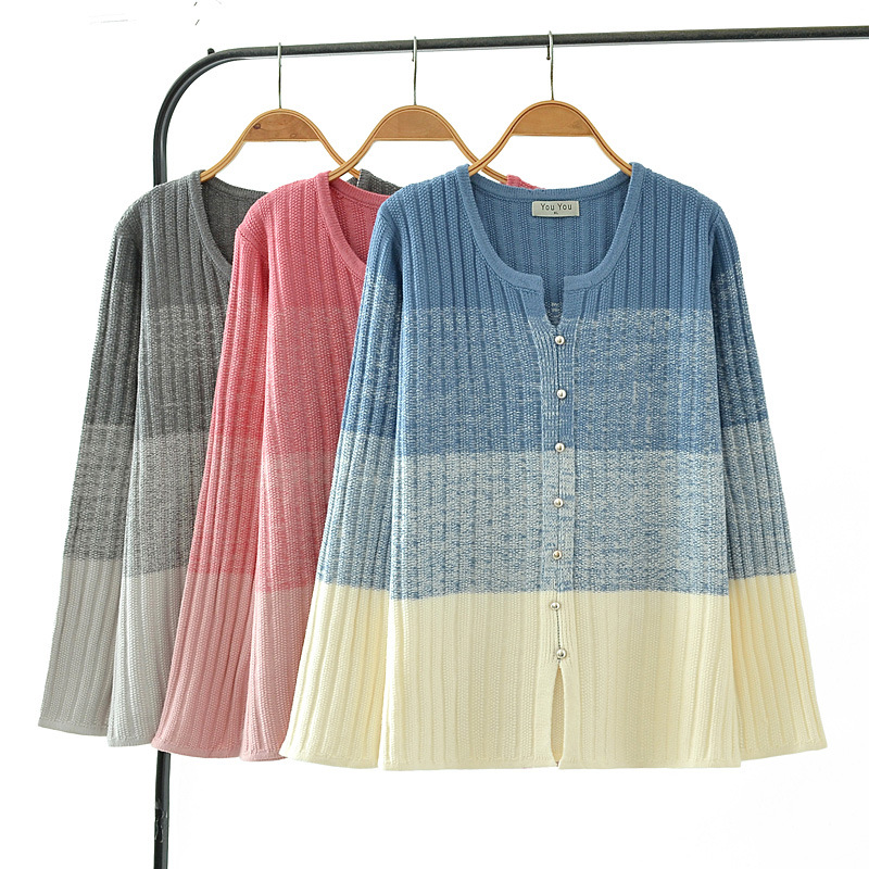 Свитер с градиентом для полных женщин новый зимний свитер 426052