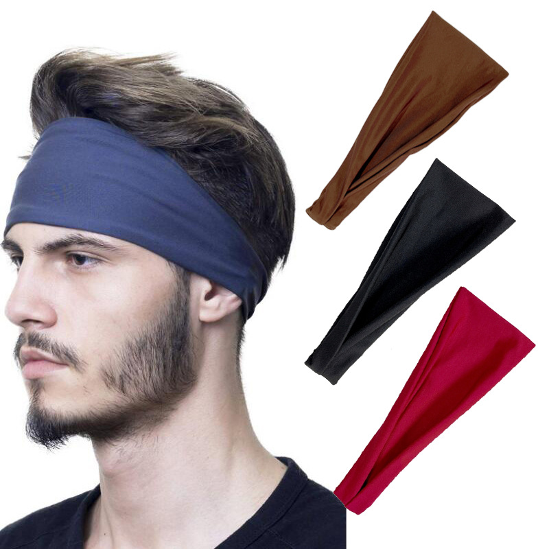 Sports Sweat-Absorbent Headband Running Fitness Forehead Protector Scarf Headband Spring and Summer Outdoor Fitness Headband European and American Style