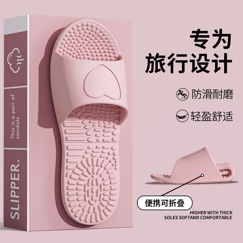 Необходимые для путешествий простые нескользящие тапочки, летние, для ванной, гостиничные, складные тапочки для женщин