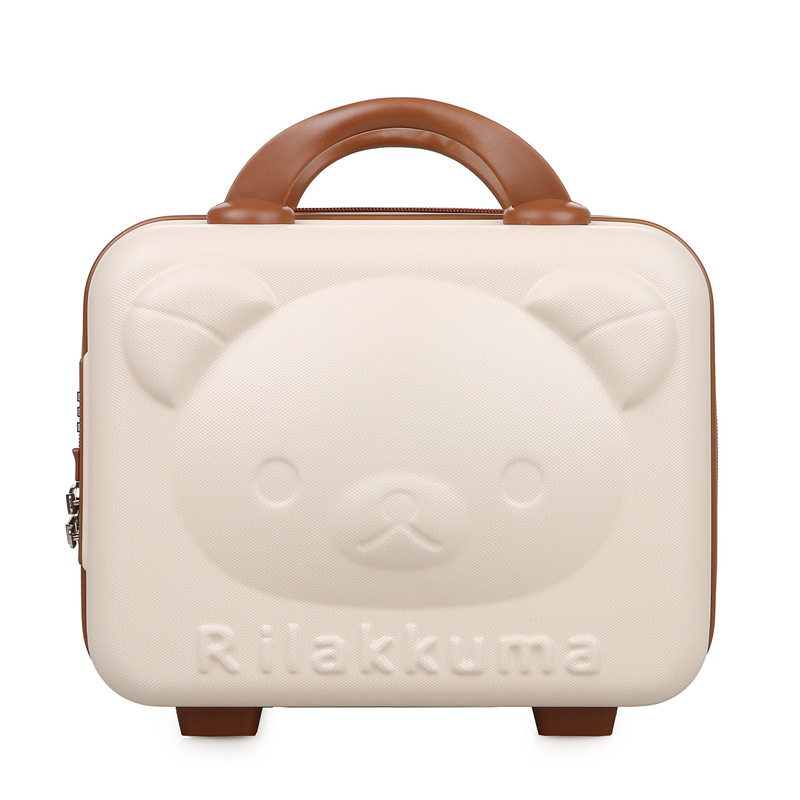 Bear Suitcase Accompanying Gift Bear Makeup Case Boarding 14 Inch Mini Suitcase Cartoon Portable Password Box