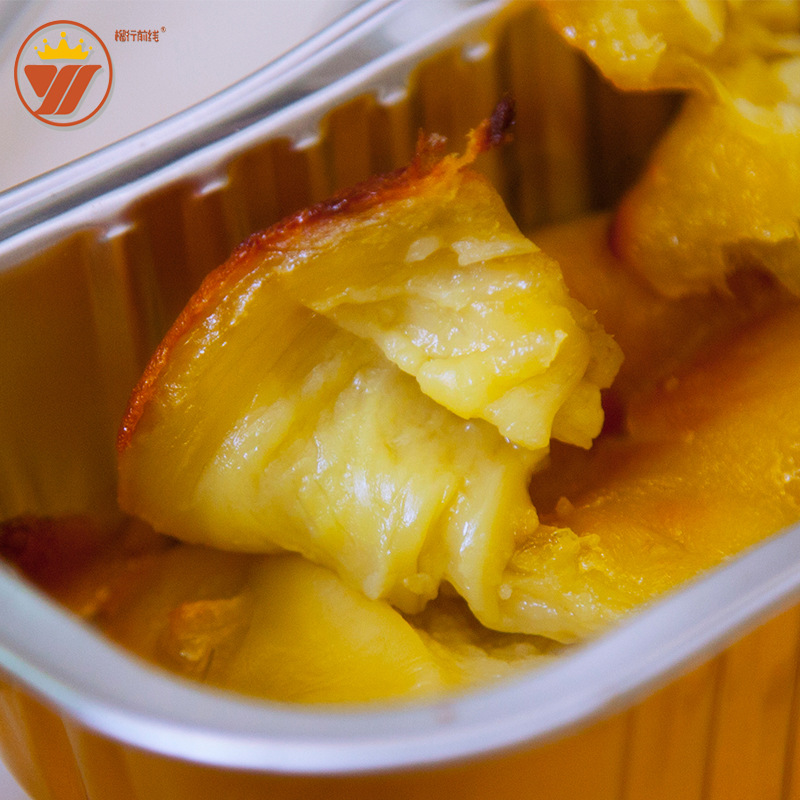 Thai Golden Pillow Frozen Durian Wholesale Aluminum Foil Roasted Durian Tin Box Roasted Durian Pulp 100G/Box