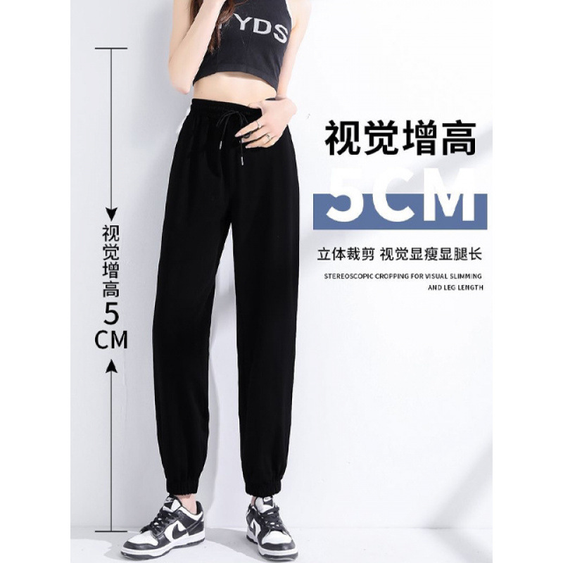 2025 Pure Cotton Women's Summer Thin Breathable New Jogger Pants Casual Loose Slimming Lantern Pants