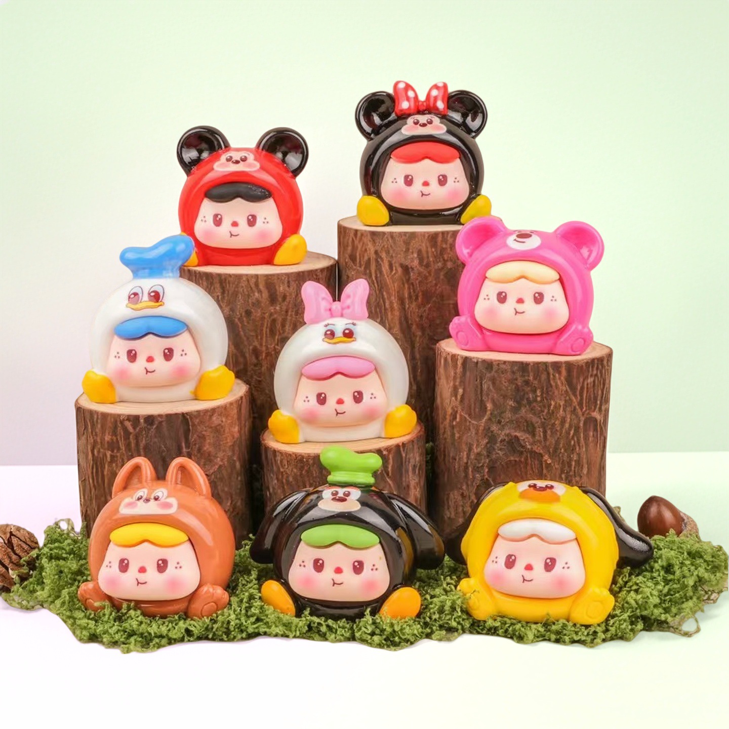 New Solid Color Dsn Cute Resin Figurines Trendy Creative Cute Cartoon Accessories Wholesale for Live Streaming