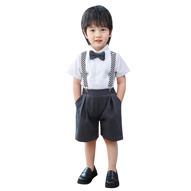 Boys' Casual Suits, Summer Clothes, Kidsren's Performance Clothes, Kidsren's Speech Baby One-Year-Old Flower Girl Dresses