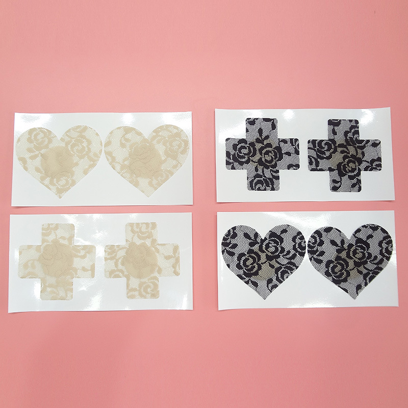 Breast paste invisible breast paste non-disposable lace cloth surface breast paste swimwear cloth breast paste manufacturers