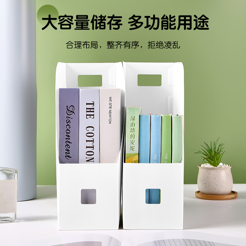 Book stand storage box office file shelf desktop student bookshelf book baffle shelf information shelf ins style