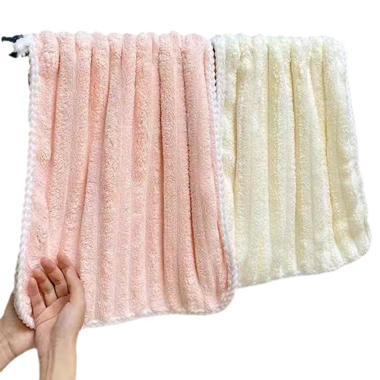 Candy Velvet Towel Girl's Face Wash Handkerchief for Bathing Thickened Hair Wipe Absorbent No-lint Household Coral Velvet Towel