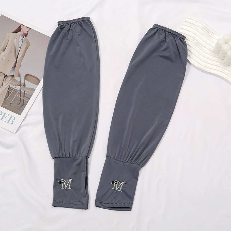 Ice Sleeve Sleeves Summer Sun Protection Sleeves Outdoor Cycling Anti-Uv Loose Arm Sun Protection Embroidered Sleeves