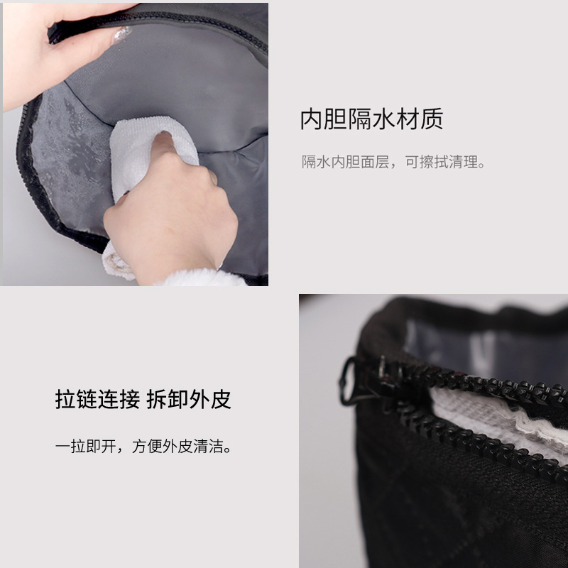 Adjustable temperature black heating cap hair care hair treatment cap head cover heating cap perm cap manufacturer