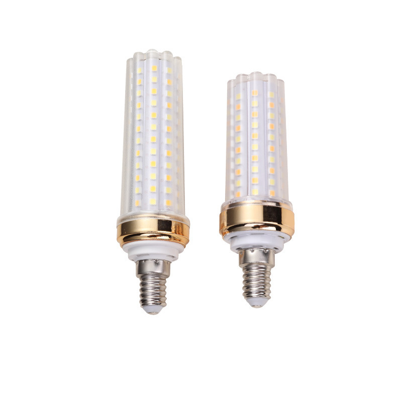 Led bulb energy-saving lamp E14 small screw E27 corn lamp household super bright pendant lamp light source three-color dimming