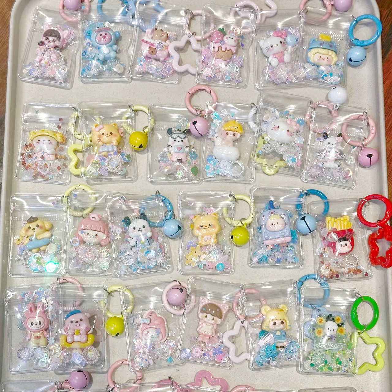 Shake Voice Live Explosions Cartoon Shake Music Waler Bag Keychain Cute Bag Pendant Hanging Ornaments Food Play Batch