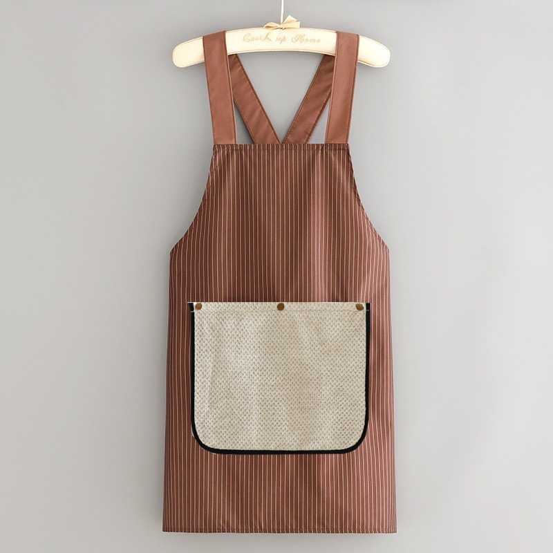 New Detachable Thickeneded Large Hand Towel Apron Waterproof and Oil-Proof Apron Men's High-End Black Home Kitchen