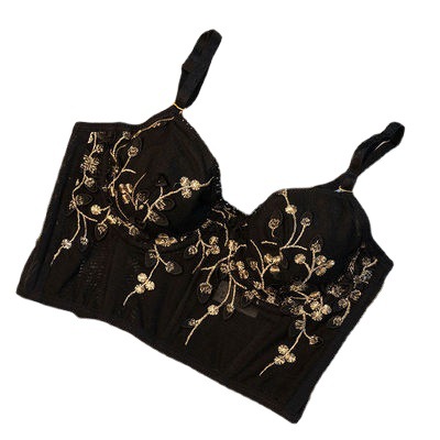 Afternoon Art Gallery French Bra Women's Small Breast Gathering Tummy Control Breast Anti-Sagging Adjustable Lace Character Bra