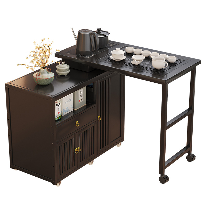 Modern Simple Tea Table Combination Balcony Movable Rotating Kung Fu Tea Integrated Household Small Apartment Coffee Table Tea Table