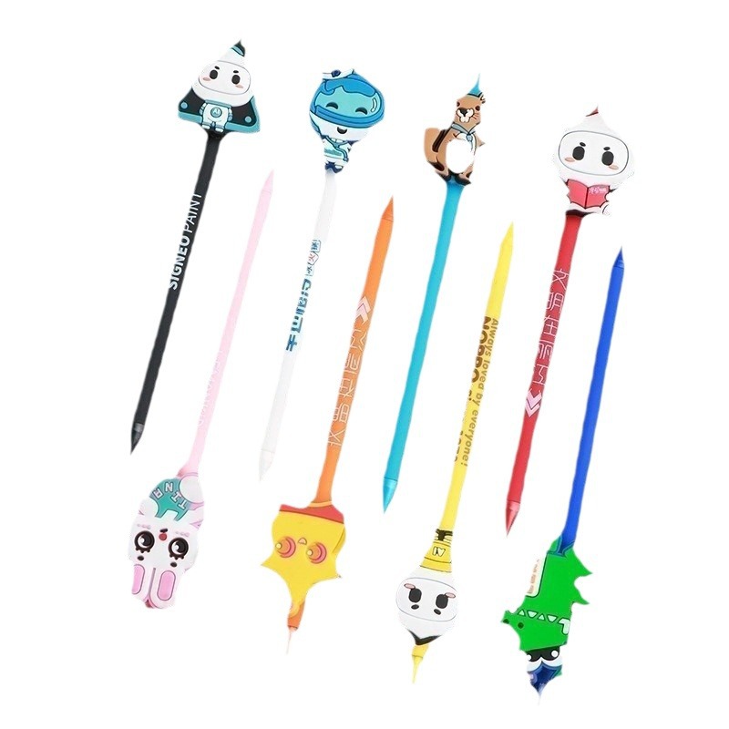 Acrylic patch pen press gel pen diy cartoon cute girl student high color value pen logo