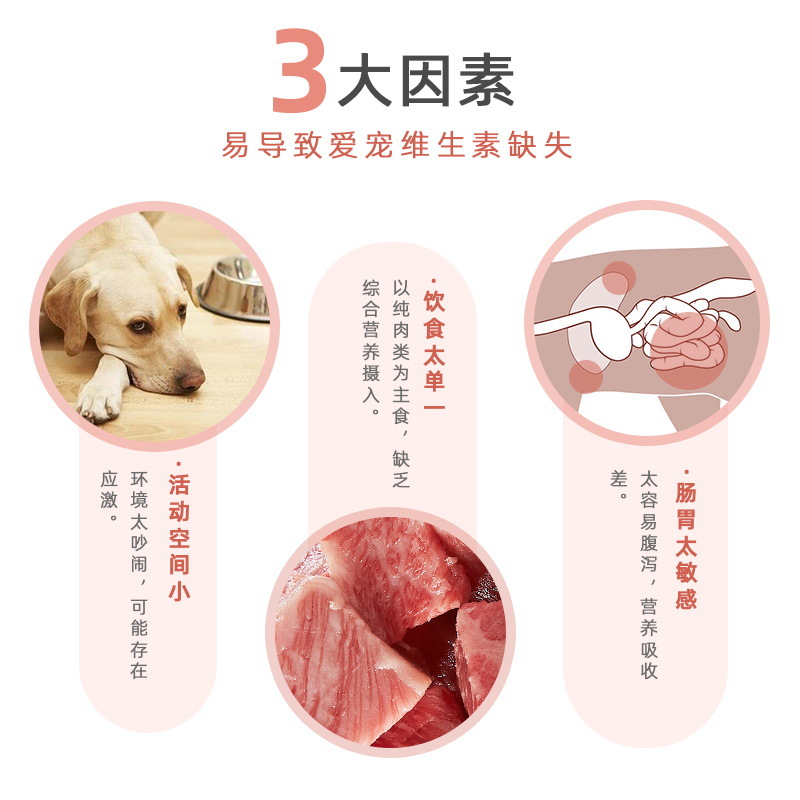 Xinchongzhikang Pet Dogs and Cats Universal Multivitamin Nutritional Supplement Cat Vitamin Multidimensional 120 Tablets