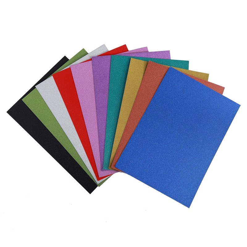 Gold powder flash paper does not drop powder glitter paper 250g A4 glue-free children's handmade material gold powder paper flash paper DIY