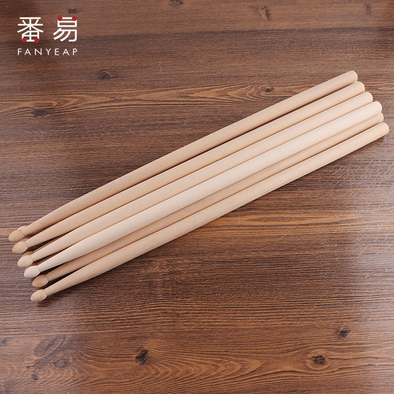 Free Shipping/10Y Drumsticks/Drum Set A1P60-Wooden Solid Wood Professional Children's and Adult Practice Drum