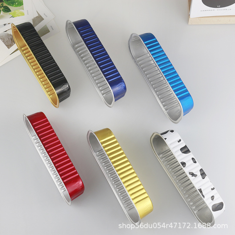 Thickened aluminum foil tin paper box barbecue rectangular disposable cheese sweet potato Sushi baked durian box baking box