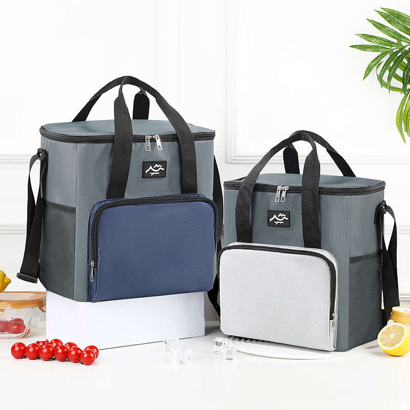 New Style Simple Solid Color Lunch Bag Cross-border Hot Selling Fashion Meal Bag for Office workers with Meal Insulation Bag Bento Lunch Box Bag