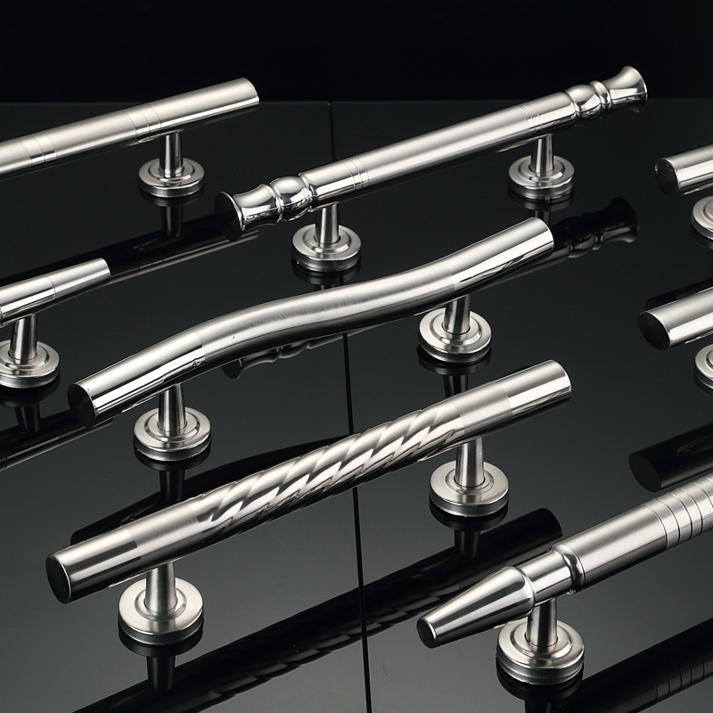 Factory direct stainless steel wooden door handle open iron door handle door Double open old-fashioned handle can be set thick