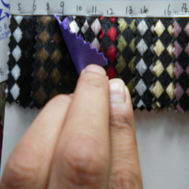 Horse hair printed diamond plaid plush plaid horse hair two-color spaced plaid imitation horse hair shoe hat fabric