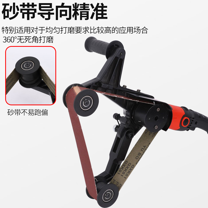 Stainless Steel Round Tube Polishing Machine Electric Handheld Wire Drawing Machine Small Outer Round Tube Belt Machine Metal Rust Removal Tool