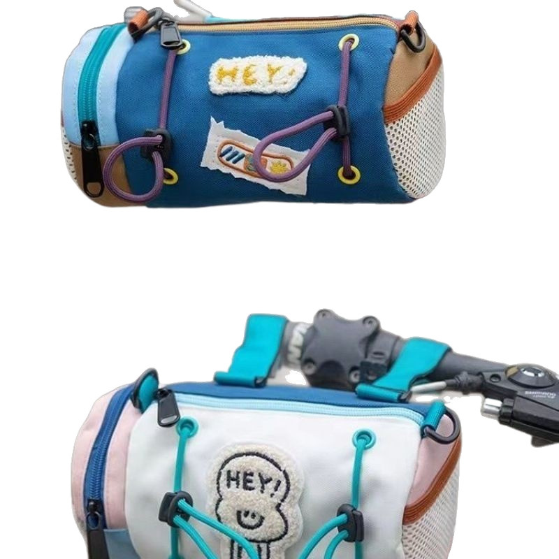 2025 New Horizontal Bicycle Hanging Bag Cute Women's Crossbody Back Handlebar Large Capacity Storage Bag for Going Out Universal