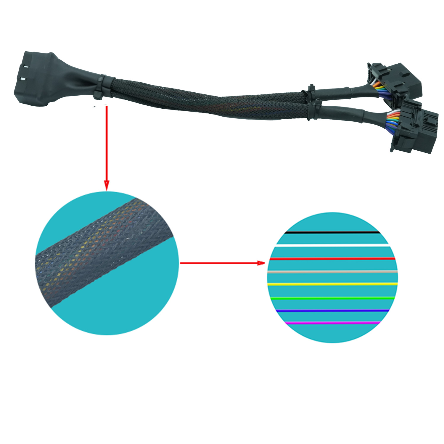 The manufacturer sells OBD one-two (Kia and Toyota) extension cords, suitable for Kia and Toyota cars