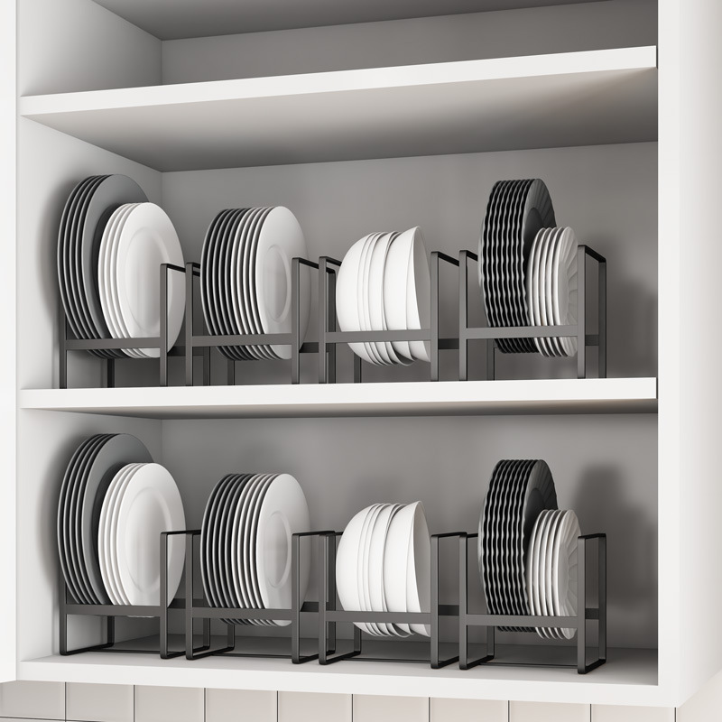 Cross-border Japanese-style Household Kitchen Storage Rack Dinner Plate Rack Drain Bowl Plate Bracket Household Tableware Organizer Storage Artifact