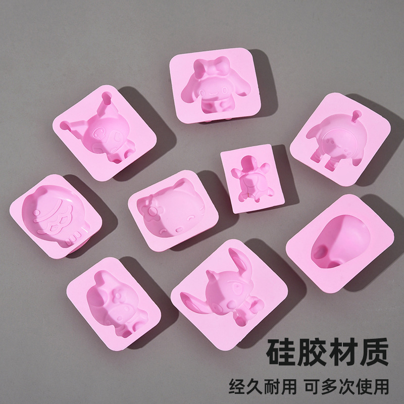 Набор форм для яиц с мультяшными персонажами Stitch и Kuromi, ручная игрушка