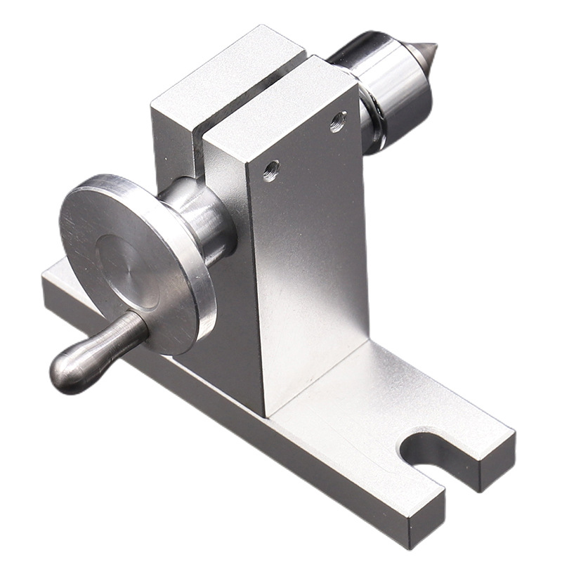 CNC engraving machine fourth axis rotation axis 65mm chuck CNC dividing head with thimble CNC tailstock