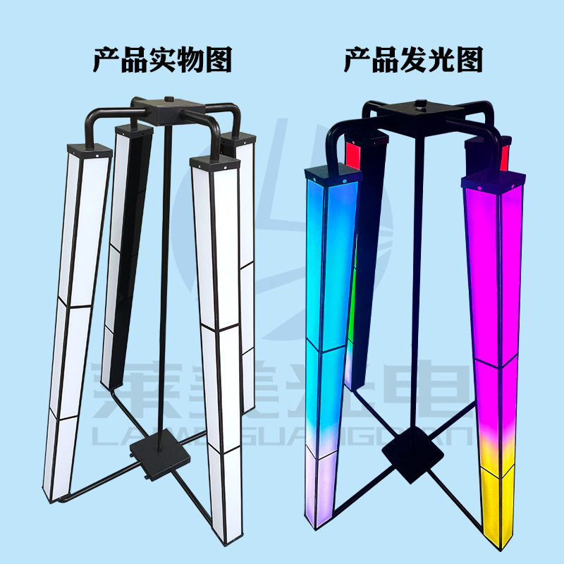 Bar atmosphere lamp splicing lamps creative stage decoration four-claw Rubik's cube LED light box colorful marquee tube