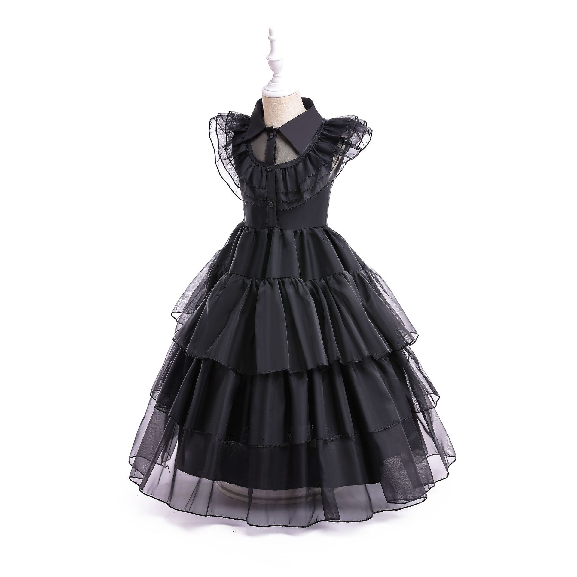 Explosions Adams family cos clothing female owner with black dress dress 20.23 million holy day Wednesday dress