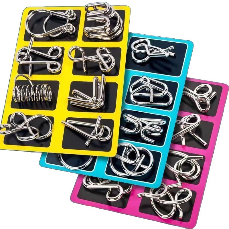 Unlocking 8-piece set of children, students and the elderly educational toys intellectual buckle 8-piece set