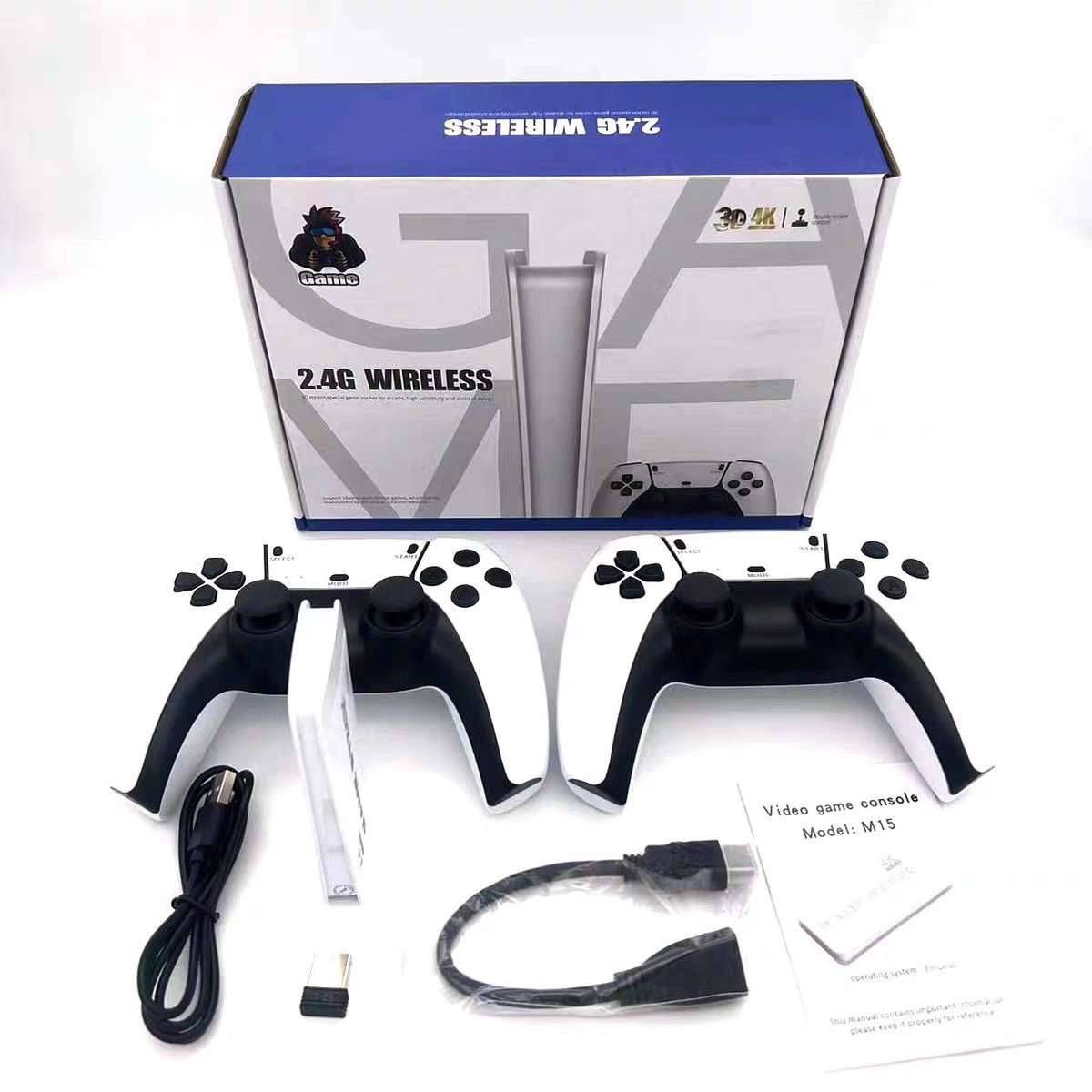 Cross-Border Popular M15 Home Tv Game Console Ubao 2.4g Wireless HDMI High-Definition 4K Arcade Game Stick