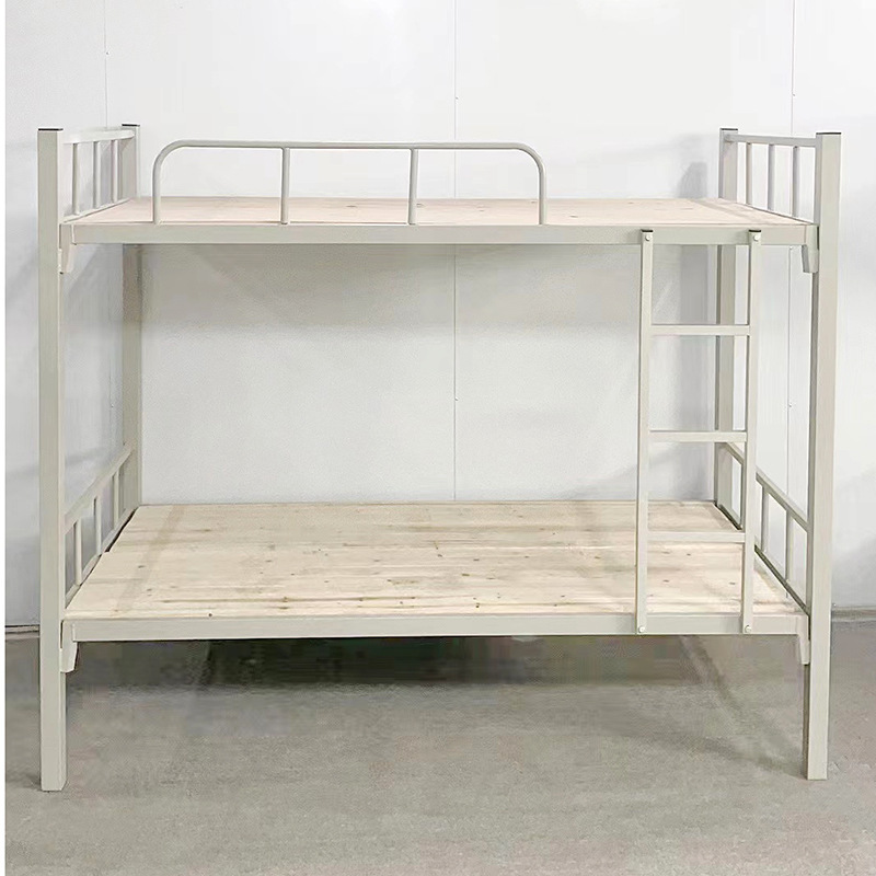 Student dormitory upper and lower bunk iron bed construction site iron bed thickened upper and lower bunk iron bed staff high and low iron bed manufacturer