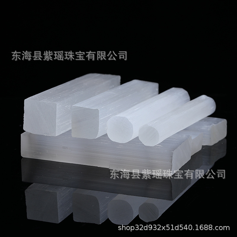Wholesale Natural Nitrite Gypsum Crystal Transparent Gypsum Strip Gypsum Stick Gypsum Board Gypsum Raw Stone Products