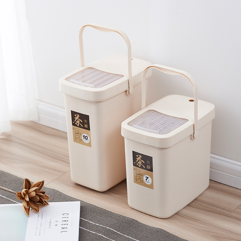 Пластиковое ведро для чайных отходов, ведро для офиса, мусорное ведро с крышкой, фильтр, дренажные принадлежности для чая, санитарное ведро