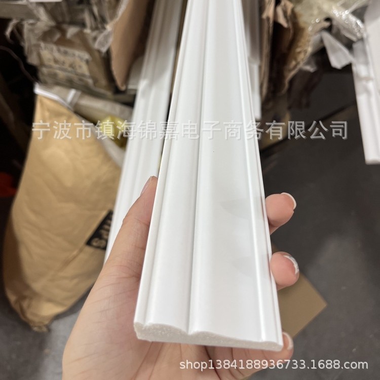 Pure White PS Foam Decorative Line New Material Wall Cornice Decoration Building Material Waist Line Dado Skirting Board Export