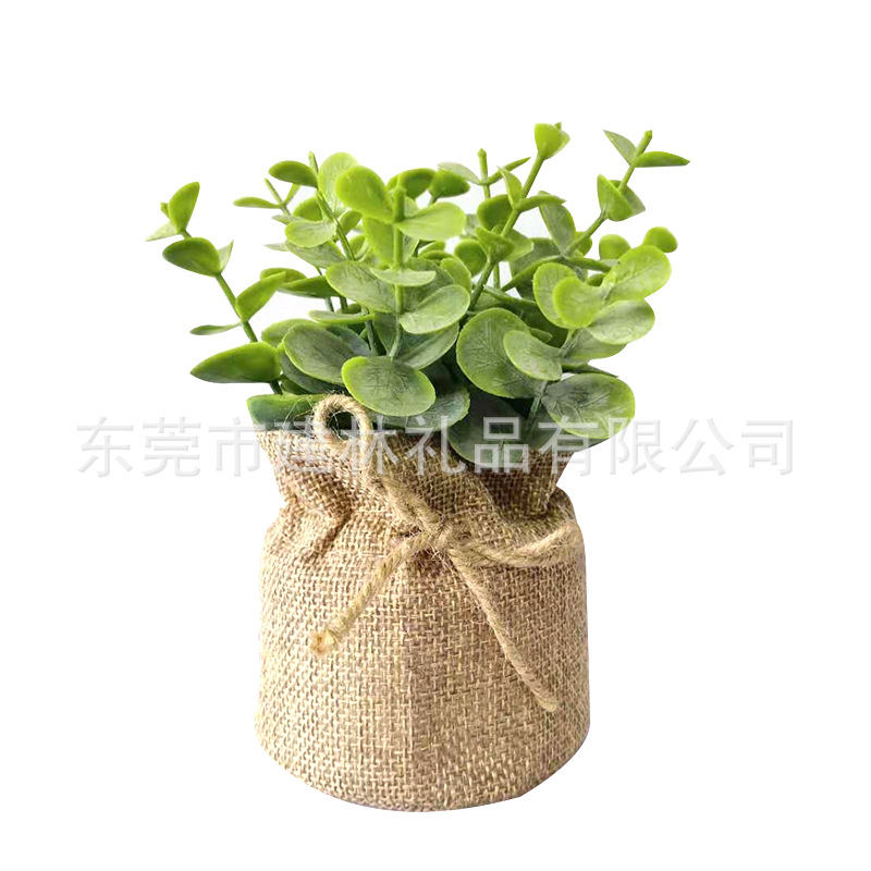 Factory customized plastic flower PE material fleshy simulation bonsai bag flower sack decoration cross-border simulation flower