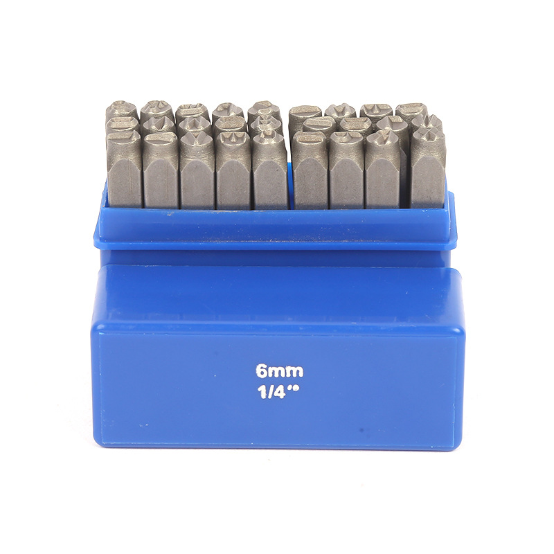 Factory spot wholesale 6mm8mm digital steel number blue box English steel alphanumeric letters steel seal