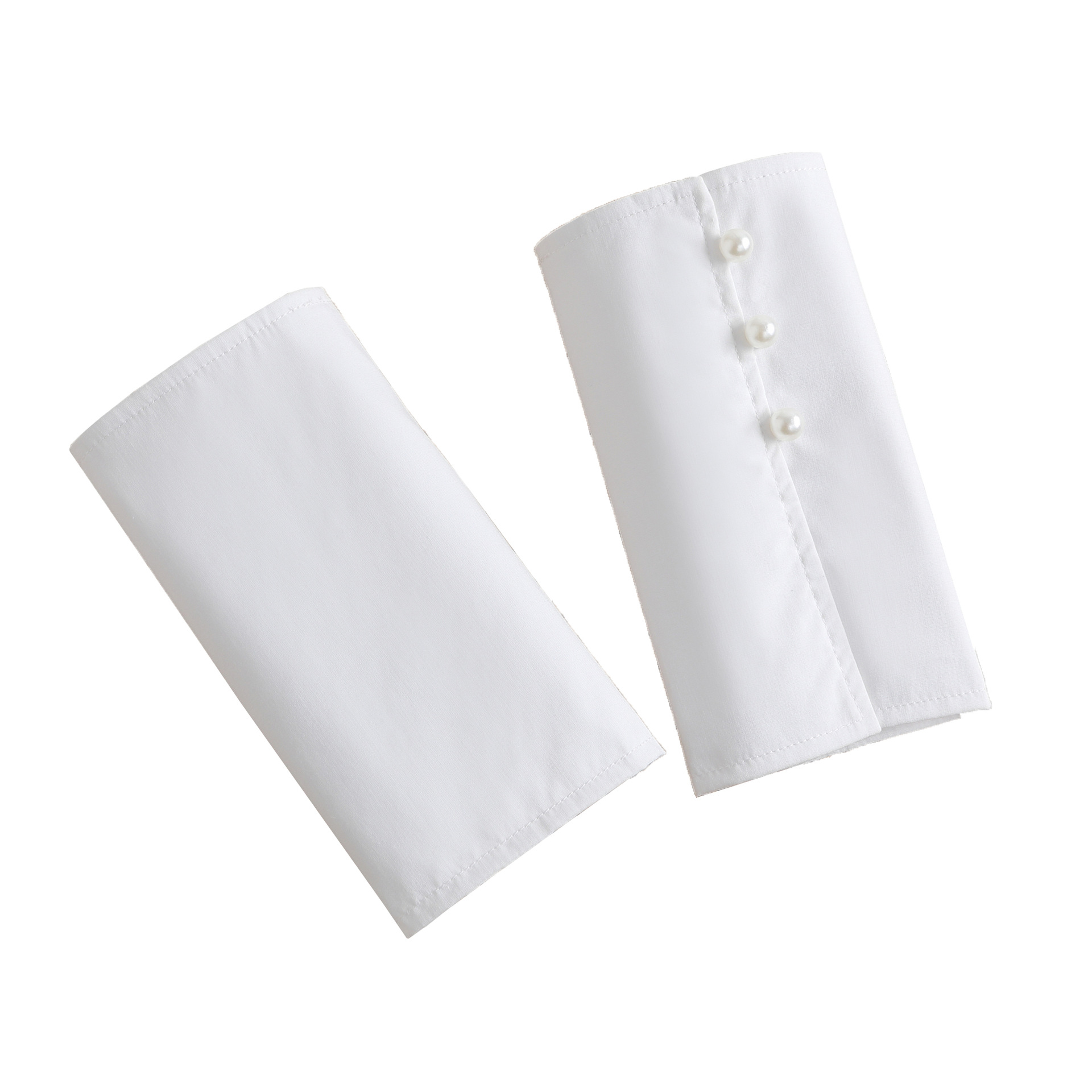 New Cotton Sleeves Black and White Wrist Sleeves Professional Ol Suit with Hand Sleeves Decorative Fake Cuffs Short Sleeves Cross-Border