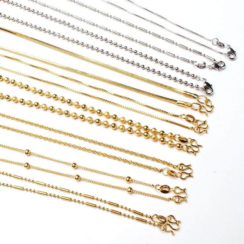 Thai Buddha Amulet Chain Clavicle Chain Pendant with Chain Gold Silver Sand Gold Plated White Plated Small Buddha Amulet Chain